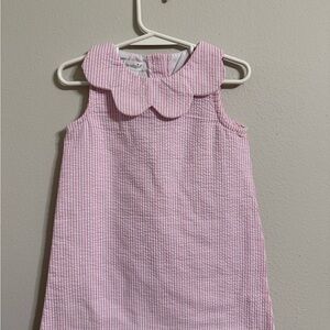 Mud Pie Pink Striped Dress with Collar